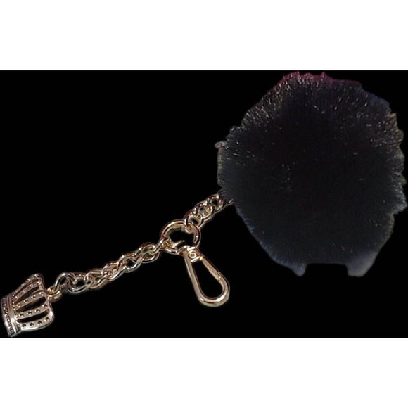 NWT~JUICY COUTURE Fuzzy Lavender Crossbody Purse & Black Fuzzy Keyring Gift Set - Picture 6 of 6